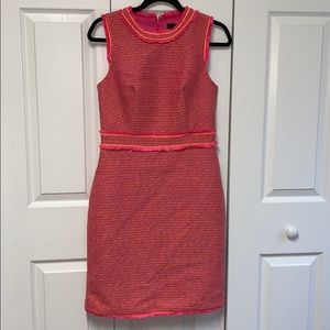 NWT JCrew Pink Neon Tweed Sheath Dress-Size 4